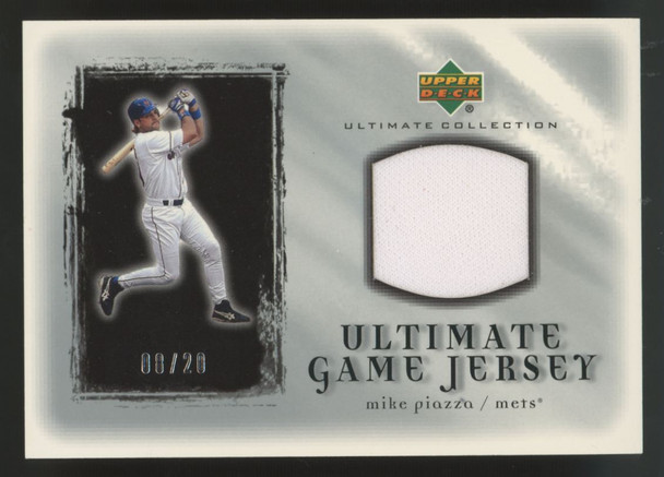 2001 Ultimate Collection Mike Piazza Silver Game Jersey Patch /20 #U-MP