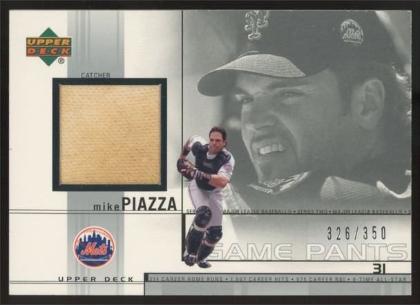 2002 Upper Deck Series Two Mike Piazza Game Pants /350 #MP