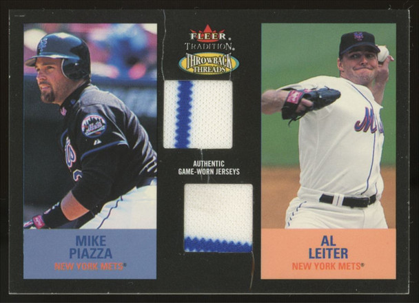 2003 Fleer Tradition Mike Piazza Leiter Throwback Threads Patch /100 #TTD-MP/AL