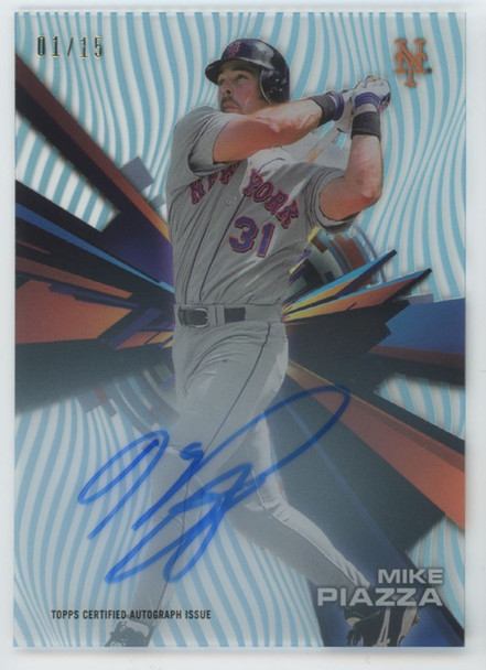 2015 Topps High Tek Baseball Mike Piazza Auto /15 #HT-MPA