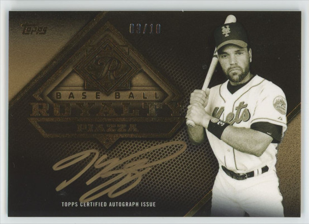 2015 Topps Royalty Baseball Mike Piazza Auto Gold /10 #BRA-MP