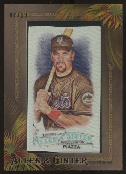 2016 Topps Allen & Ginter Mike Piazza Framed Mini Cloth /10