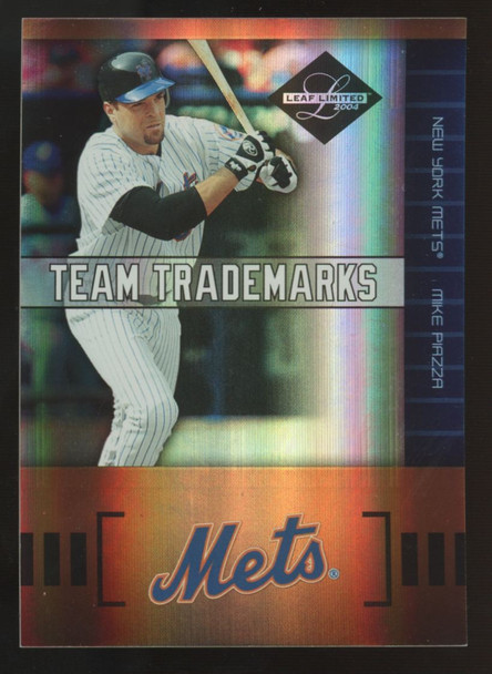 2004 Leaf Limited Mike Piazza Team Trademarks Gold /10 #TT-11