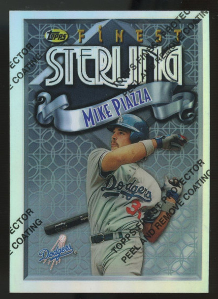 1996 Topps Finest Mike Piazza Sterling Refractor #11
