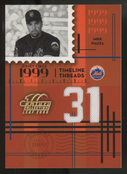2005 Leaf Century Collection Mike Piazza Timeline Threads Number Patch /31