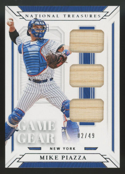 2019 National Treasures Mike Piazza Game Gear Triple Patch /49 #GGM-MP