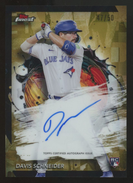 2024 Topps Finest Davis Schneider RC Gold Auto /50 #FA-DS