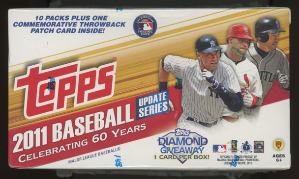 2011 Topps Baseball Update Series Blaster Box Factory Sealed