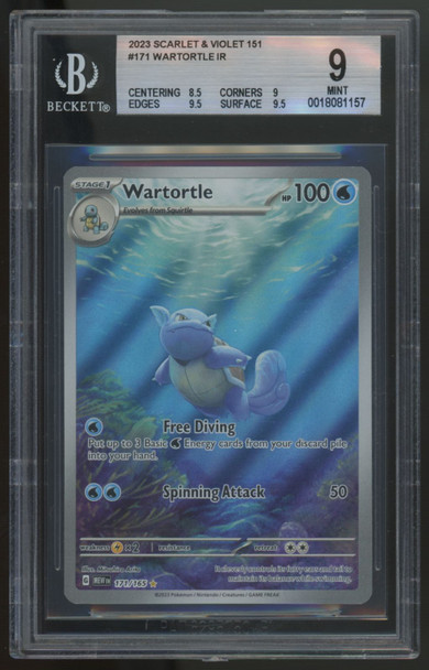 2023 Pokemon Wartortle 151 Illustration Rare #171 BGS 9