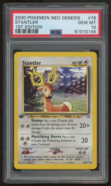 2000 Pokemon Stantler Neo Genesis 1st Edition #76 PSA 10
