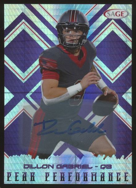 2025 Sage Football Dillon Gabriel Peak Performance Auto #PKA-DG