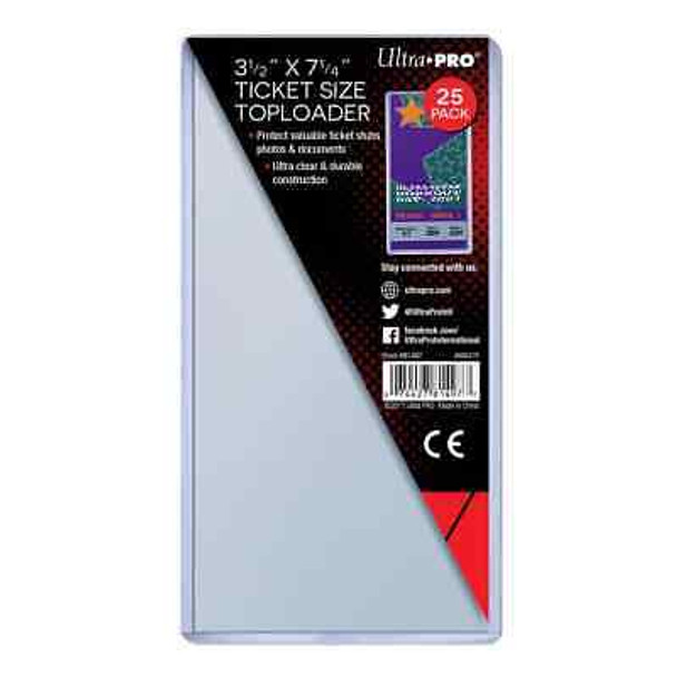 Ultra Pro Ticket Size Toploader 25 Count