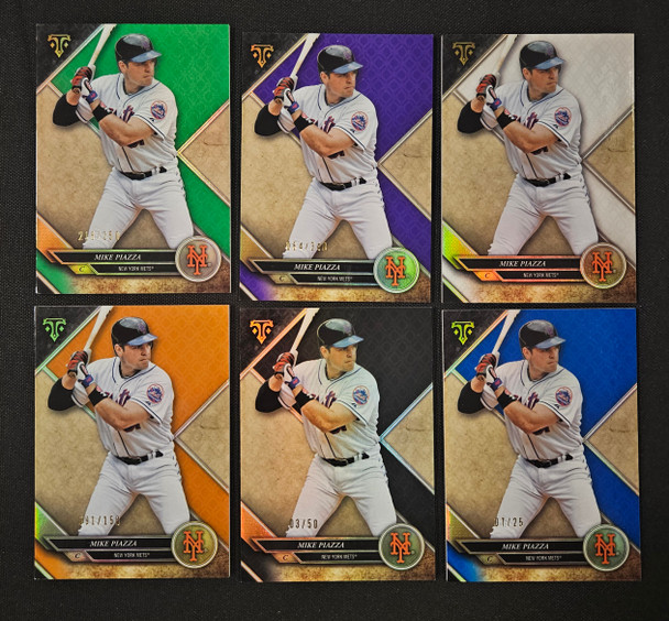 2017 Topps Triple Threads Mike Piazza Lot Of 6