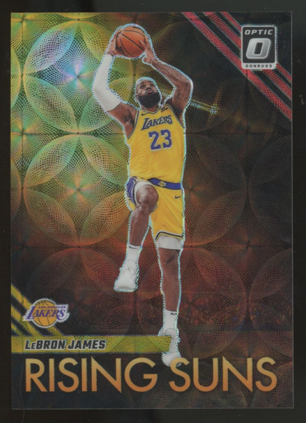 2023-24 Panini Donruss Optic LeBron James Rising Suns Red/Gold Universal /99 #3