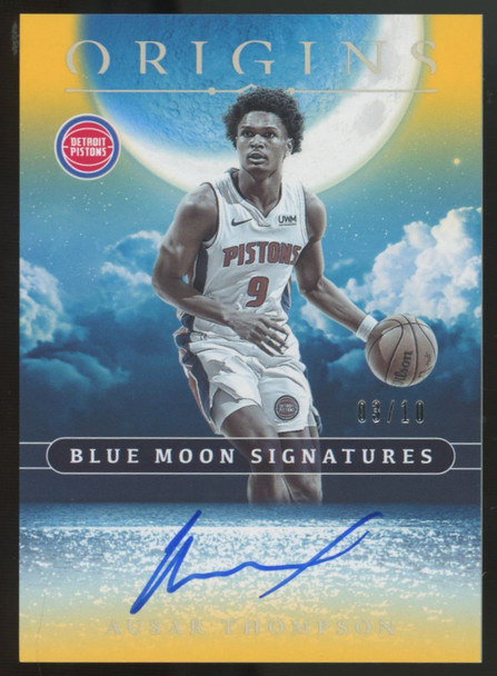 2024-25 Panini Origins Ausar Thompson Blue Moon Gold Auto /10 #BMS-ASR