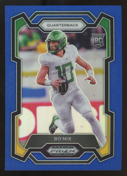 2024 Panini Prizm Draft Picks Bo Nix RC Blue /199 #105
