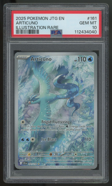 2025 Pokemon Articuno Journey Together Illustration Rare #161 PSA 10