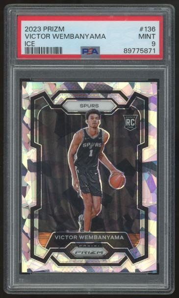 2023-24 Panini Prizm Victor Wembanyama RC Ice #136 PSA 9