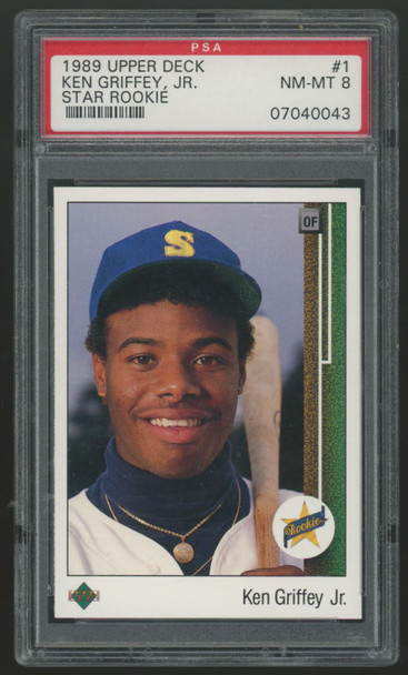 1989 Upper Deck Ken Griffey Jr. RC #1 PSA 8 *043