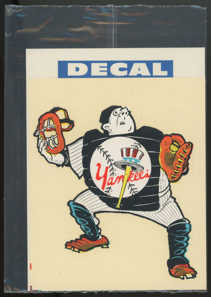 1960s IMPKO New York Yankees Decal In Original Packaging Mint