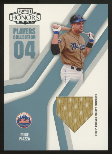 2004 Playoff Honors Mike Piazza Platinum Players Collection Patch /25 #PC-61