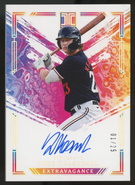 2024 Panini Impeccable Luke Keaschall Extravagance Silver Holo Auto /25 #EA-LK