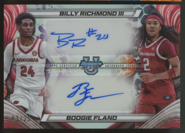 2024/25 Bowman University Chrome Richmond Fland Dual Auto /25 #DRA-BB