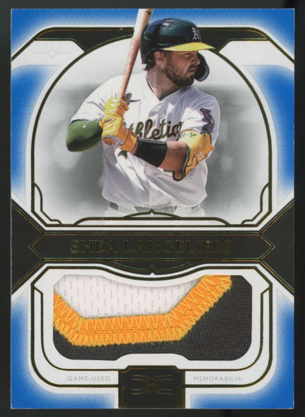 2024 Topps Definitive Collection Shea Langeliers Blue Jumbo Patch /30 #DJRC-SL