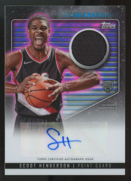 2023-24 Topps Midnight Scoot Henderson RC Patch Auto RPA #RJA-SH "A"