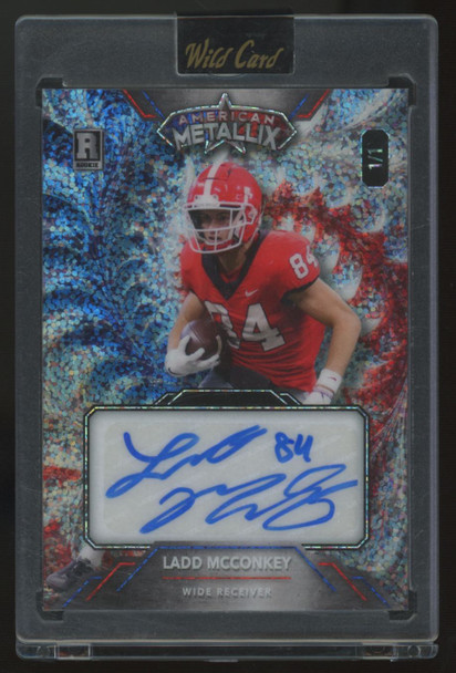 2023 Wild Card American Metallix Ladd McConkey Auto 1/1 #WMF-LMA