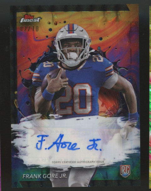2024 Topps Finest Frank Gore Jr. RC Oil Spill Geometric Auto /10 #RFA-FG
