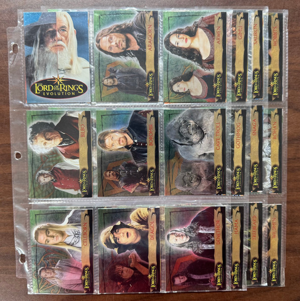 2006 Topps Lord of the Rings Evolution Complete Set (72)