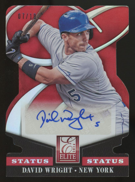 2014 Donruss Elite David Wright Status Red Auto Die Cut /10 #16