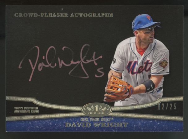 2013 Topps Tier One David Wright Crowd Pleaser Auto /25 #CPA-DW