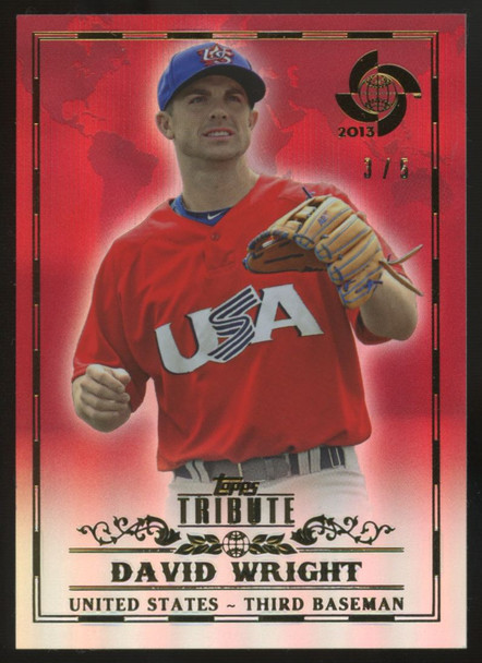 2013 Topps Tribute David Wright Red /5 #50