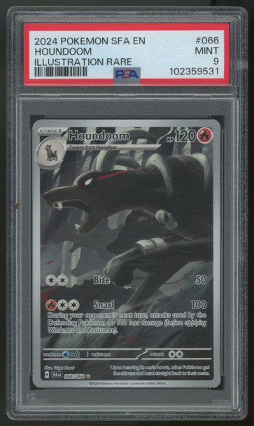 2024 Pokemon Houndoom Shrouded Fables Illustration Rare #066 PSA 9