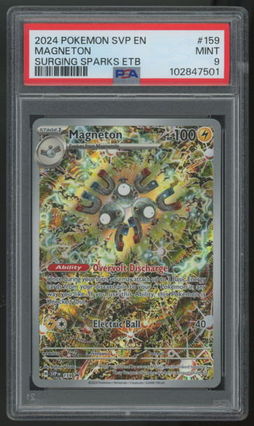 2024 Pokemon Magneton Surging Sparks ETB Promo #159 PSA 9