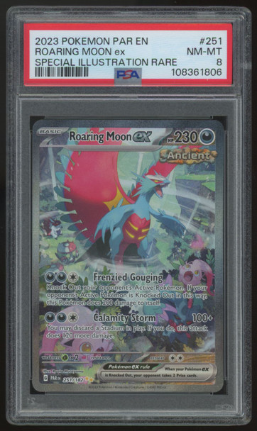 2023 Pokemon Roaring Moon ex Paradox Rift SIR #251 PSA 8