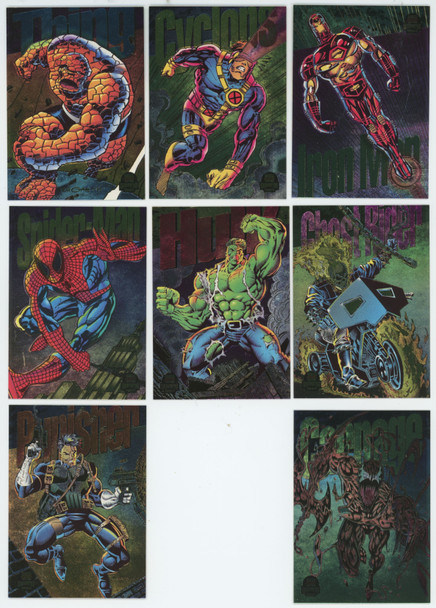 1994 Fleer Marvel Universe Power Blast Near Complete Set (8/9) NM