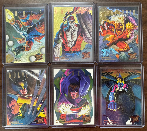 1995 Fleer Ultra X-Men Hunters & Stalkers Insert Partial Set (6/9) EX