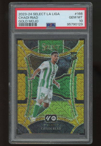 2023/24 Select La Liga Chadi Riad RC Gold Mojo /10 #166 PSA 10