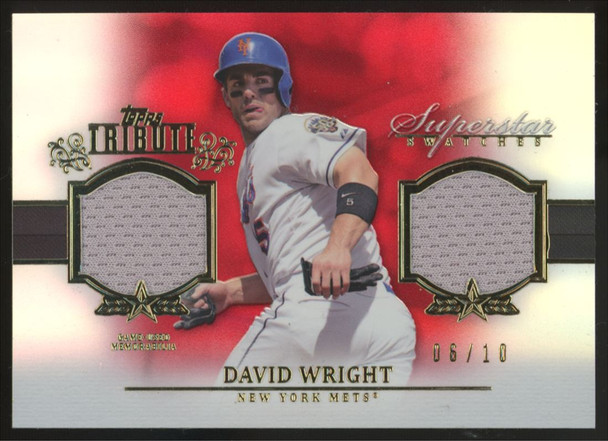 2013 Topps Tribute David Wright Red Superstar Swatches Dual Patch /10 #SS-DW
