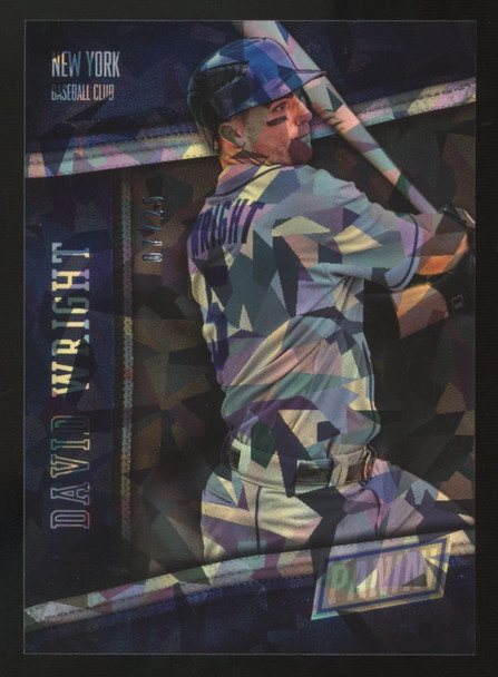 2014 Panini The National David Wright Blue Cracked Ice /25 #7