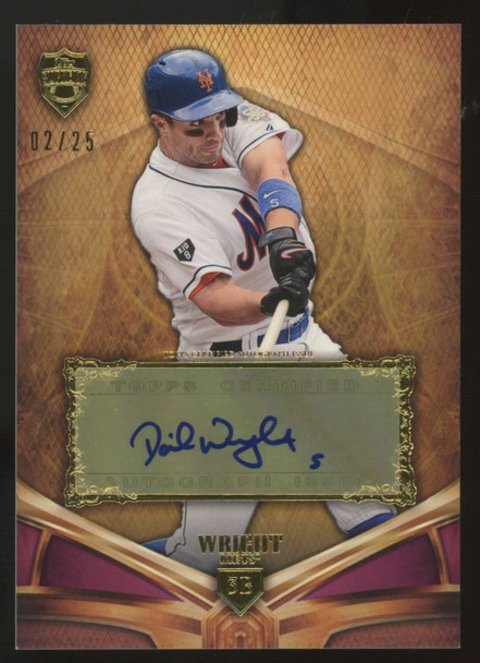 2013 Topps Supreme David Wright Red Auto /25 #SA-DW