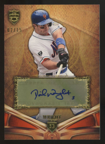 2013 Topps Supreme David Wright Orange Auto /15 #SA-DW
