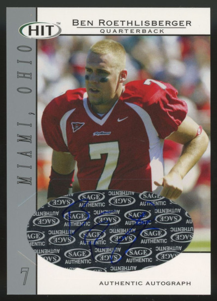 2004 Sage HIT Ben Roethlisberger RC Auto #A7