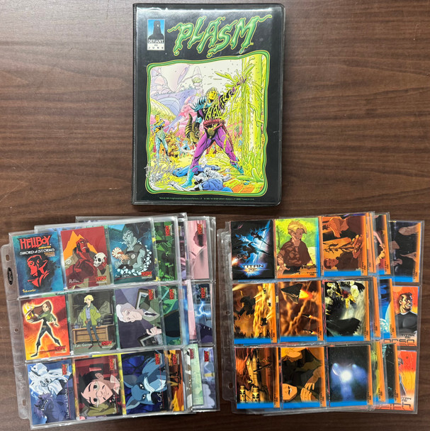 Animated Action Complete Collector Card Sets, Plasm, Hellboy, Titan AE