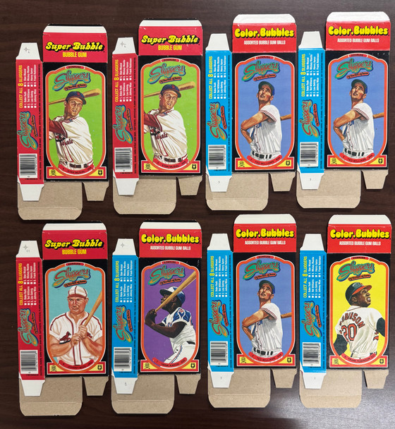 1985 Donruss Bubble Gum Empty Box Lot of 8 (5 Different 3 Duplicates)