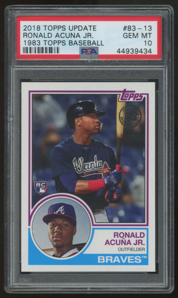 2018 Topps Update Ronald Acuna Jr. RC 1983 Variant #83-13 PSA 10
