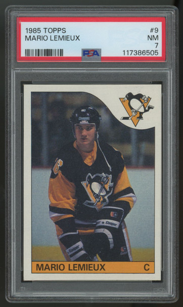 1985 Topps Mario Lemieux RC #9 PSA 7 Centered